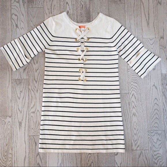NWT striped lace up knit dress - Picture 3 of 10